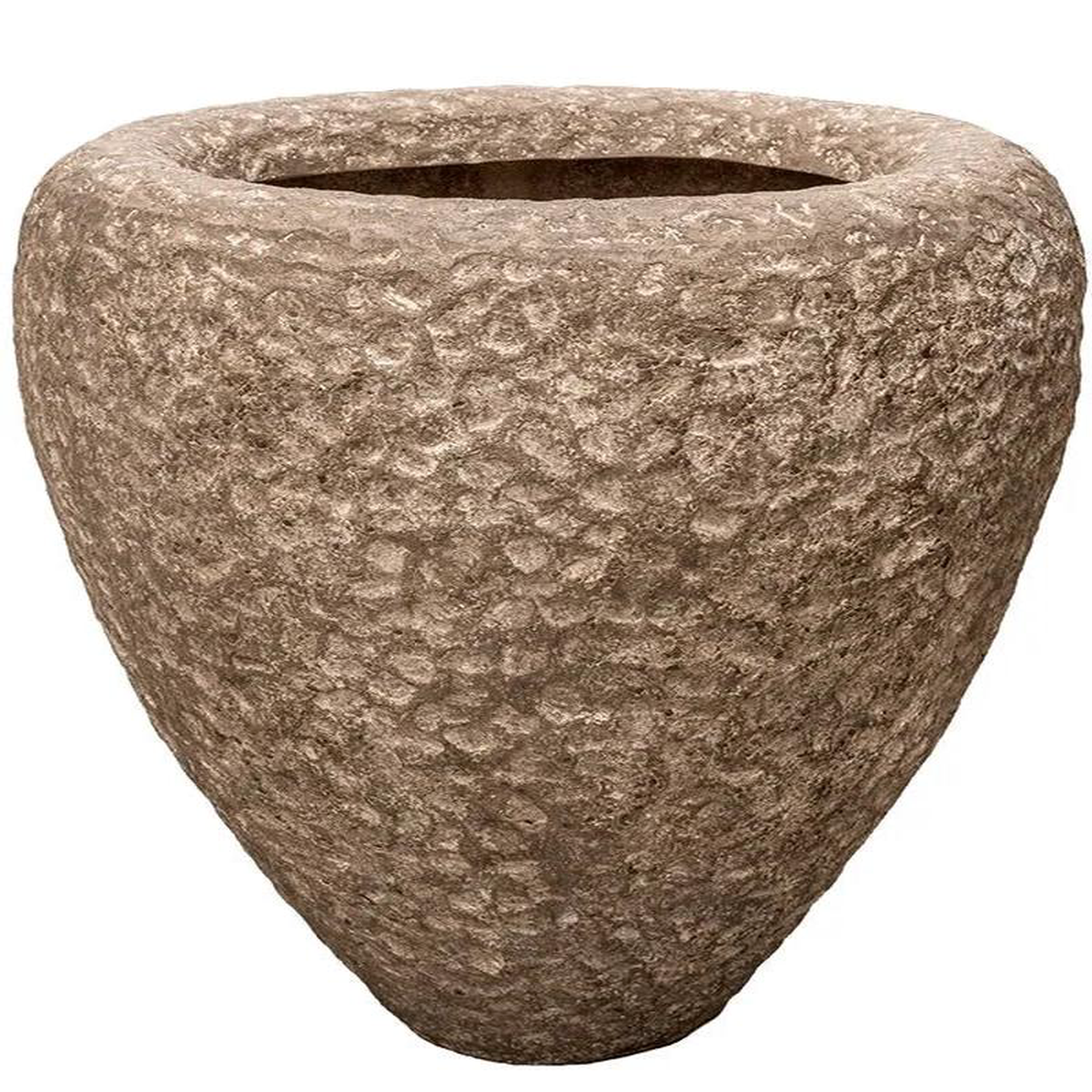 Baq Polystone Rough Plant Pot 75cm Height 39cm Dia Couple Rock