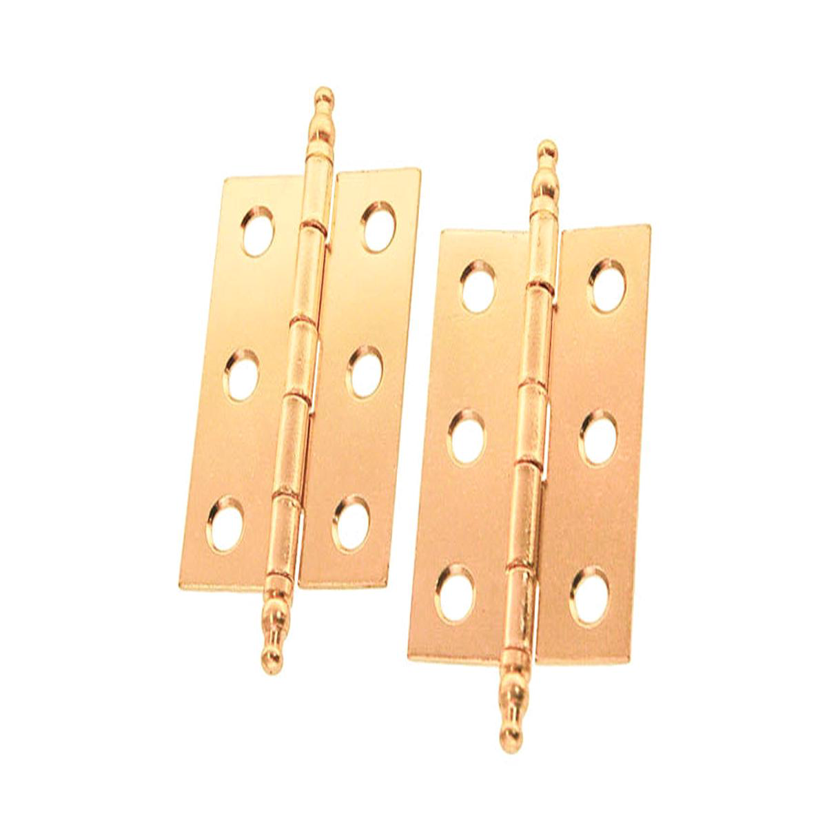 Plated Steel Steeple-Tip Cabinet Hinges 28221 x 1-7168221 8211 Brass Finish