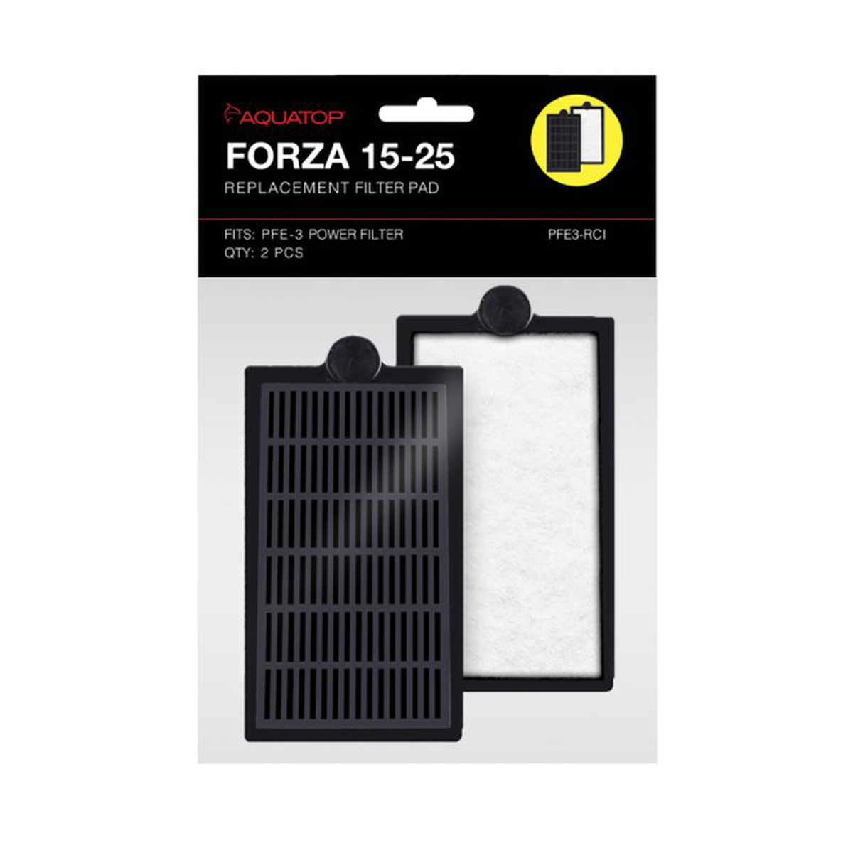 Aquatop PFE3-RCI Forza 15-25 Replacement Filter Inserts with Premium Activated Carbon