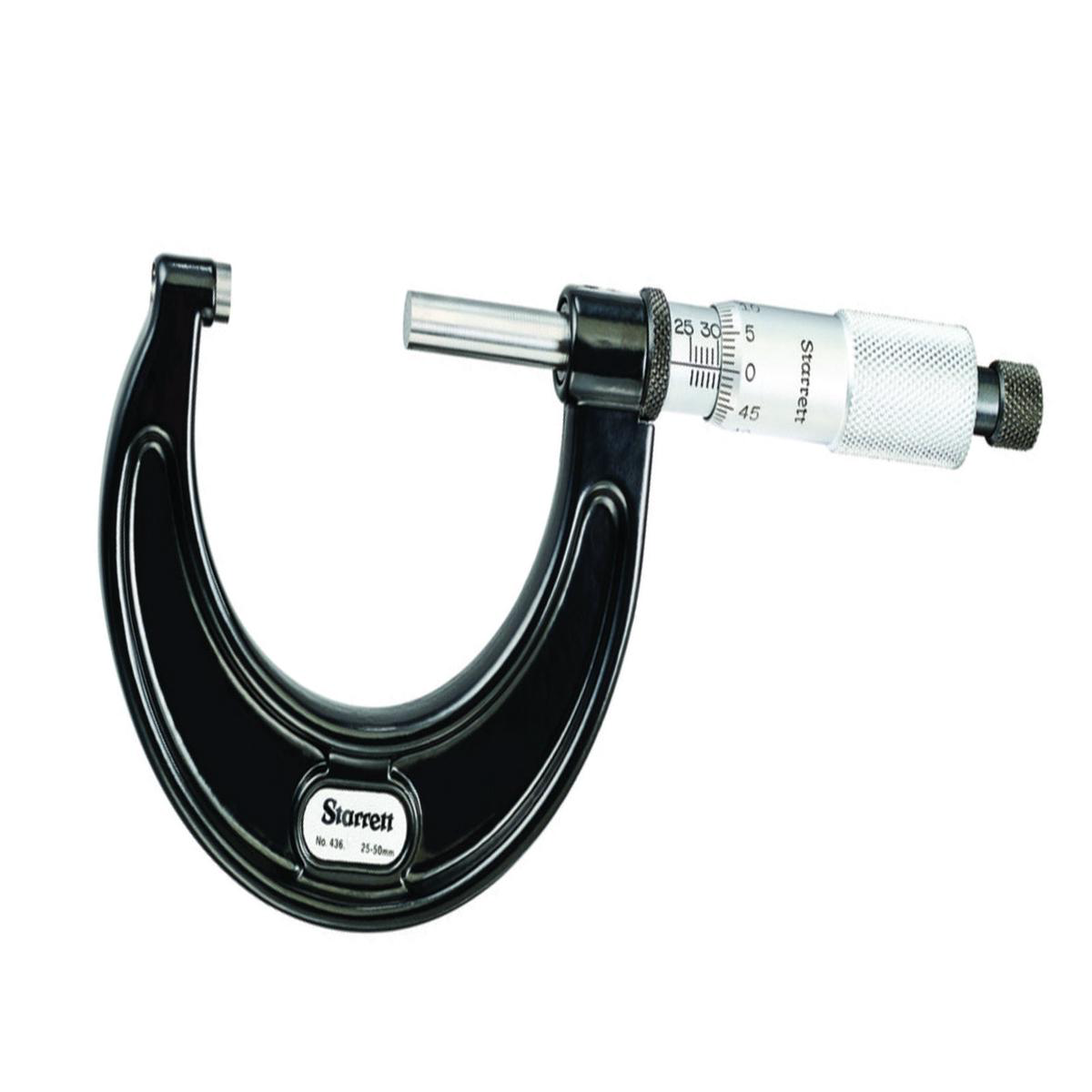 Starrett 436MRL-50 Outside Metric Micrometer