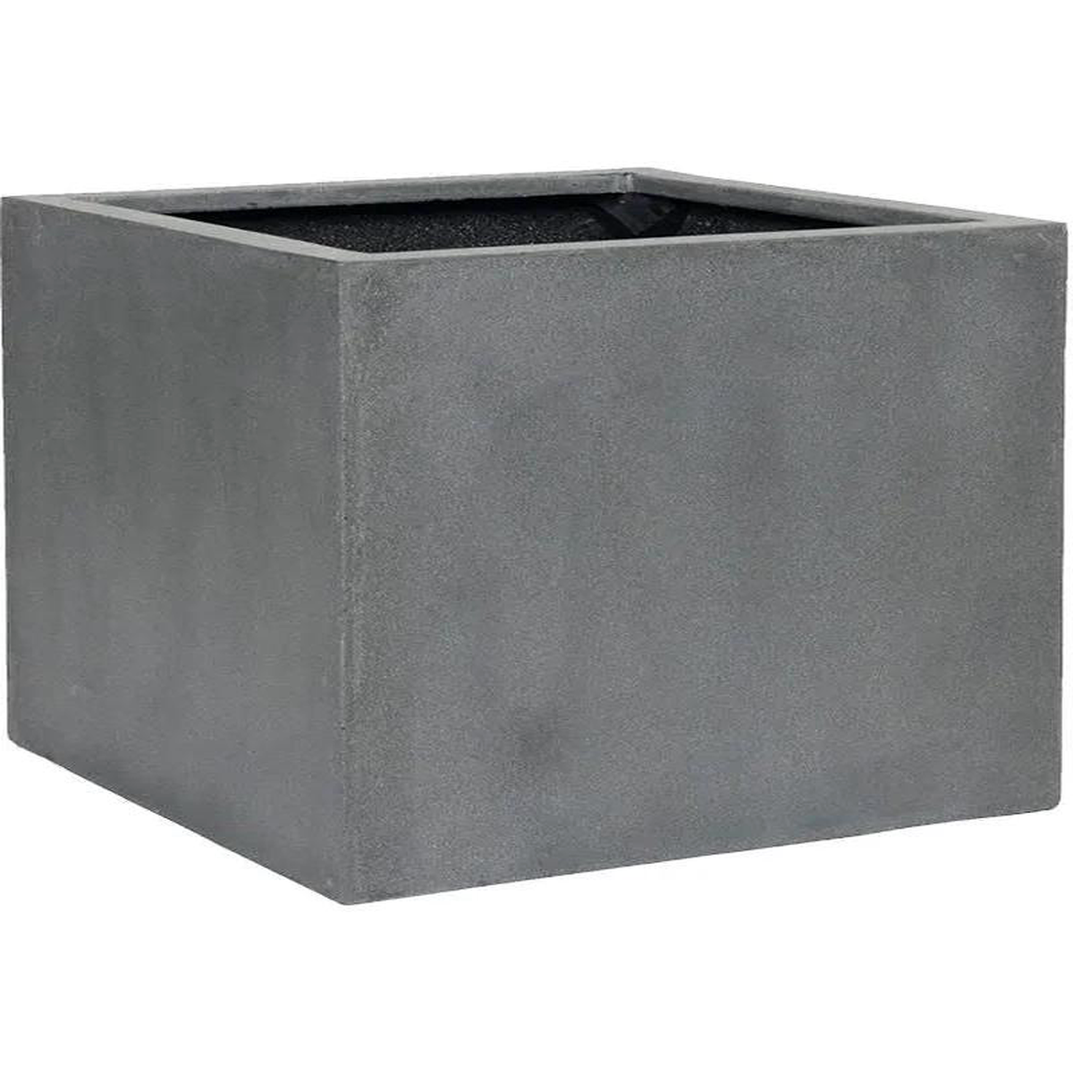 Fiberstone Plant Pot 50cm Height 45cm Dia Block L Grey