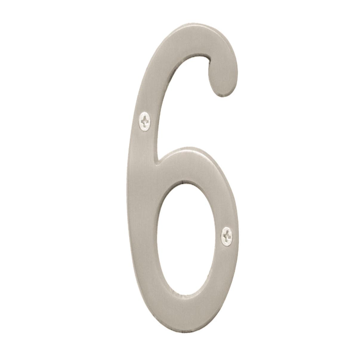 6 Satin Nickel House Number 8211 48221 Size