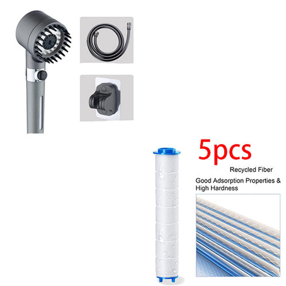 3 Modes Shower Head High Pressure Showerhead Portable Filter Rainfall 8211 Set15