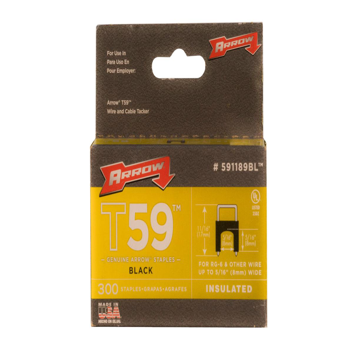 Arrow Insulated Black Cable 5168221 Staples 8211 300 PK