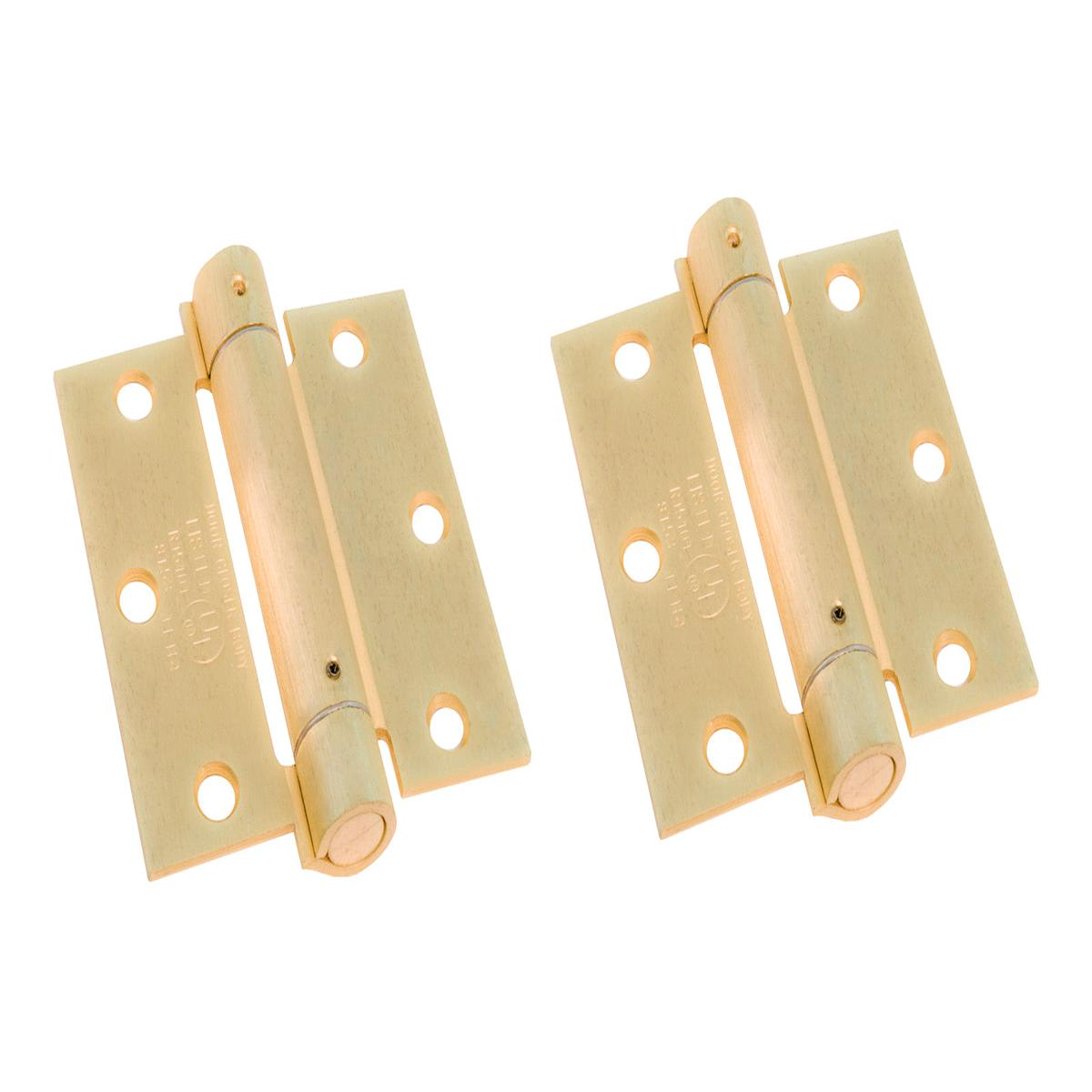 3-128221 Satin Brass Finish Spring Hinges 8211 2 Pack