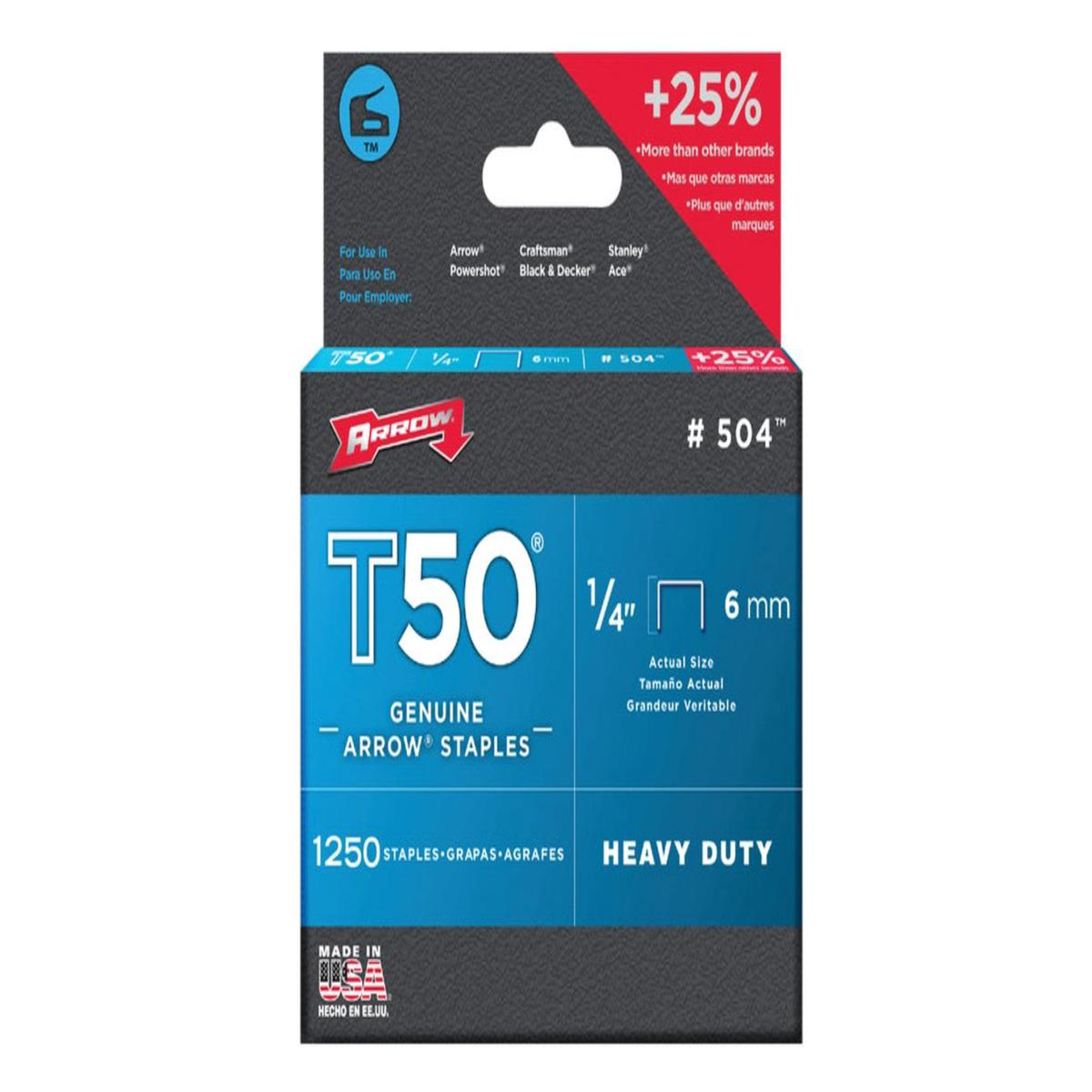 Arrow T50 Heavy Duty 148221 Staples 8211 1250 PK