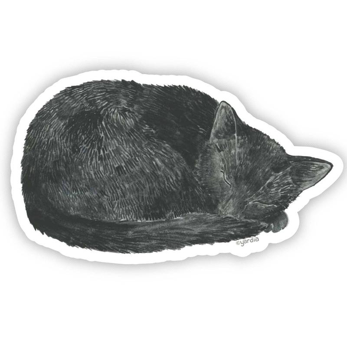 Black Cat Vinyl Sticker
