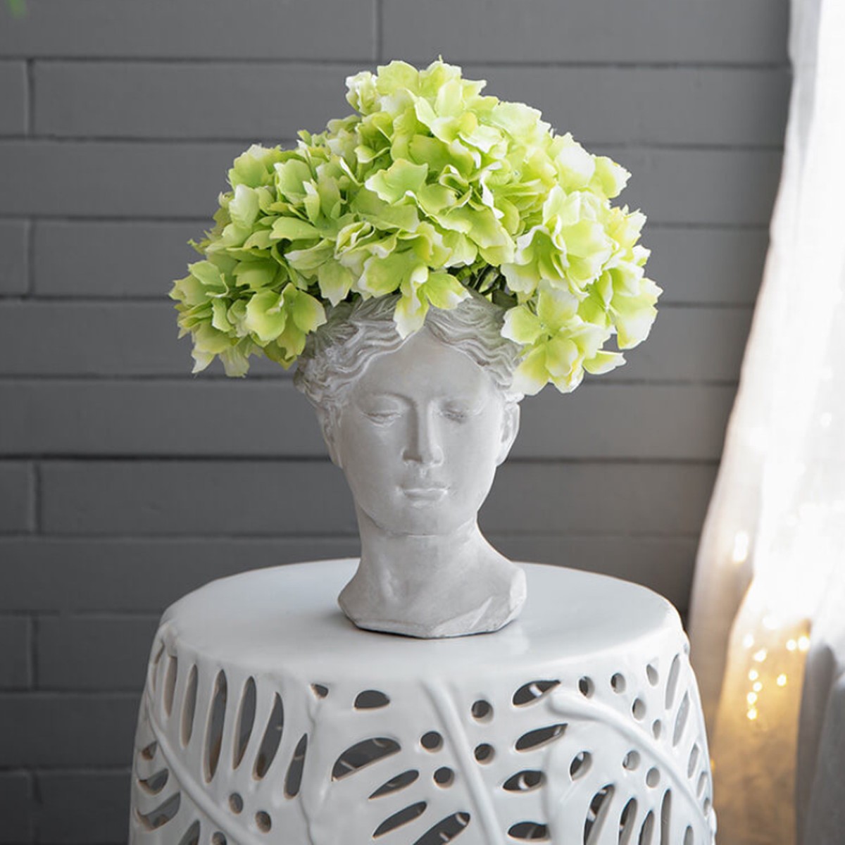 6 x 9 Greek Goddess Cement Head Planter