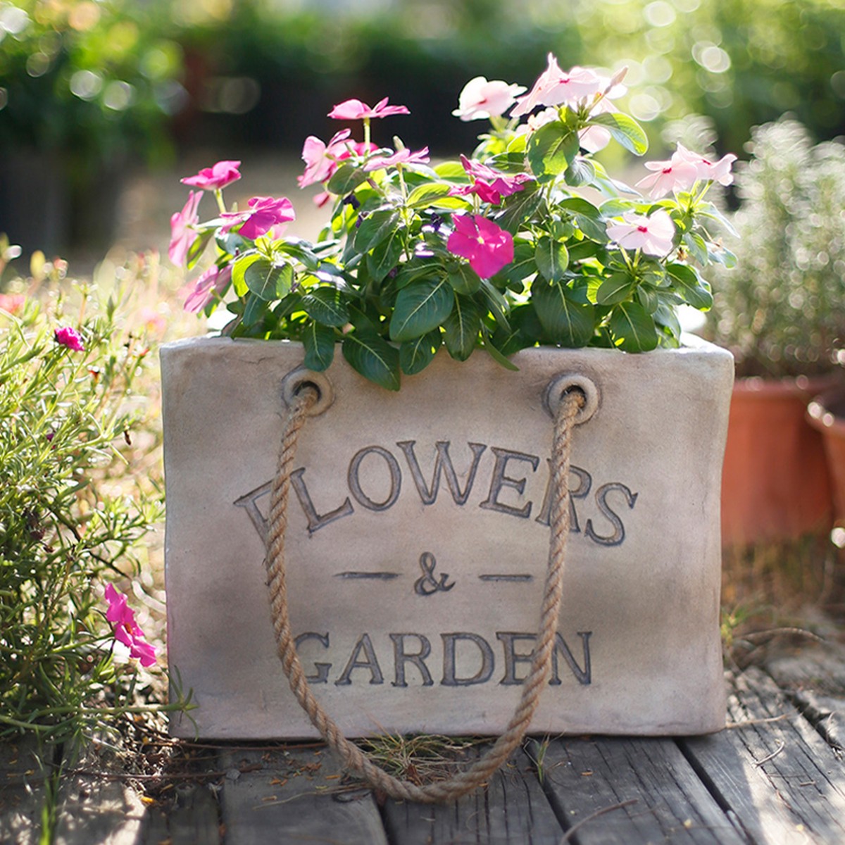 Shopping Bag-Shaped Flower Garden Plant Pot